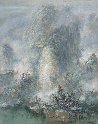 莫雄 2006年作 宋人意境山水 100×80cm